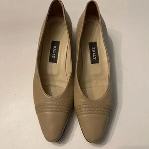 BALLY Lucille Vintage Tan Leather Napa Flex Shoes